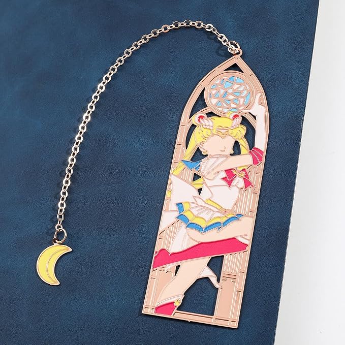 5 Style Anime Magical Girl Book Marks - Metal Bookmarks Gifts for Fans, Lovers, Students, Men, Women, Birthdays, Christmas, Valentine, School Supplies Book Accessory (Color Girl)