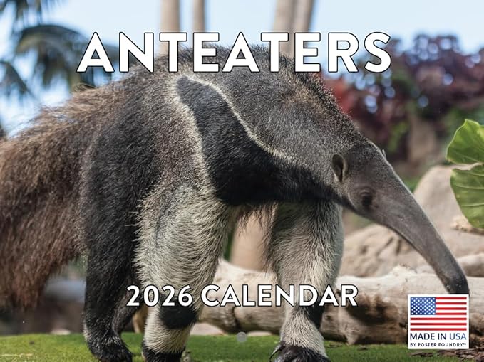 Anteater Calendar 2026 Antbear Monthly Wall Calender 12 Month | American Made In The USA