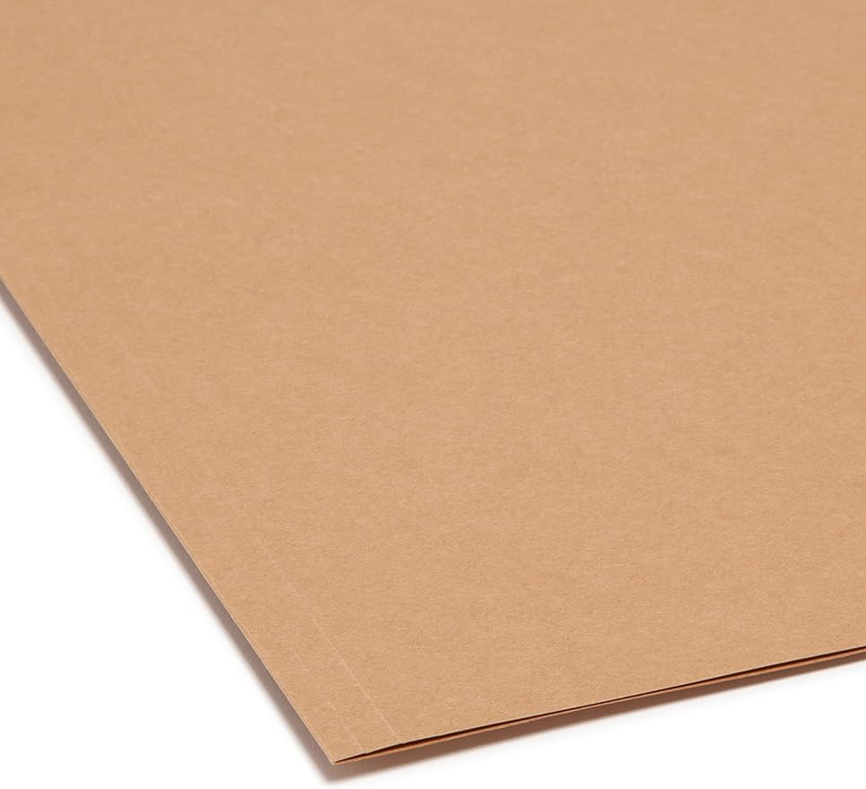 Smead File Folder, Reinforced 2/5-Cut Tab Right Position, Guide Height, Letter Size, Kraft, 100 per Box (10786)