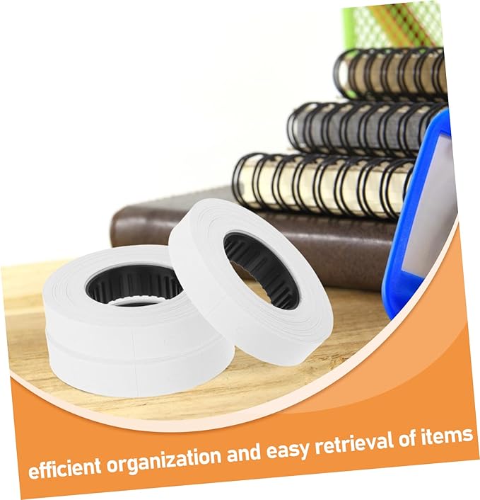 Tofficu 10rolls Price Labeller Paper Roll Compatible Price Paper for Pricemarker Labels