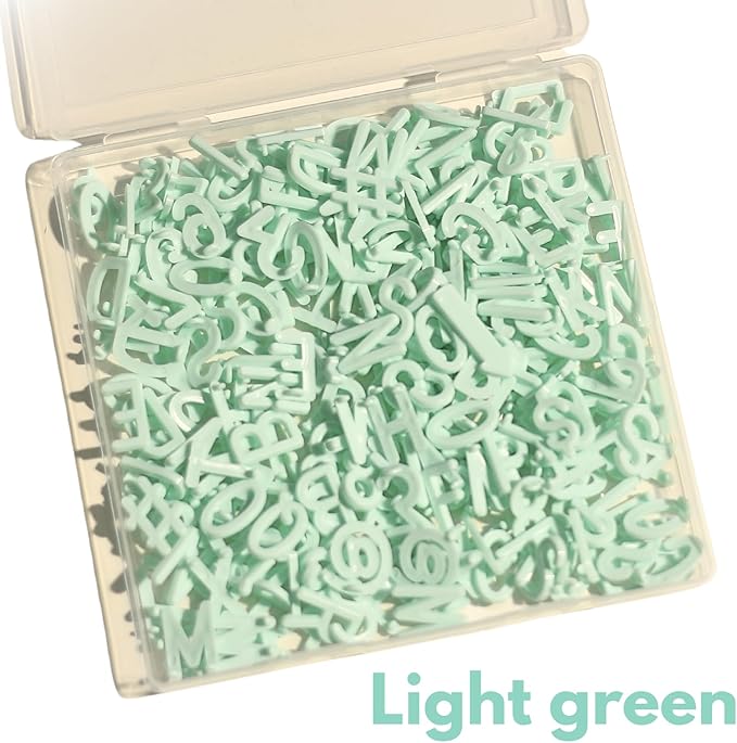 304 Pcs Pre-Cut Letter Board Letters – Ready to Use, No Cutting Required! – Secure Packaging Ensures Safe Delivery – White 0.75 Inch Changeable Felt Board Accessories for Holiday Decor & Creative Signs (Light Green)