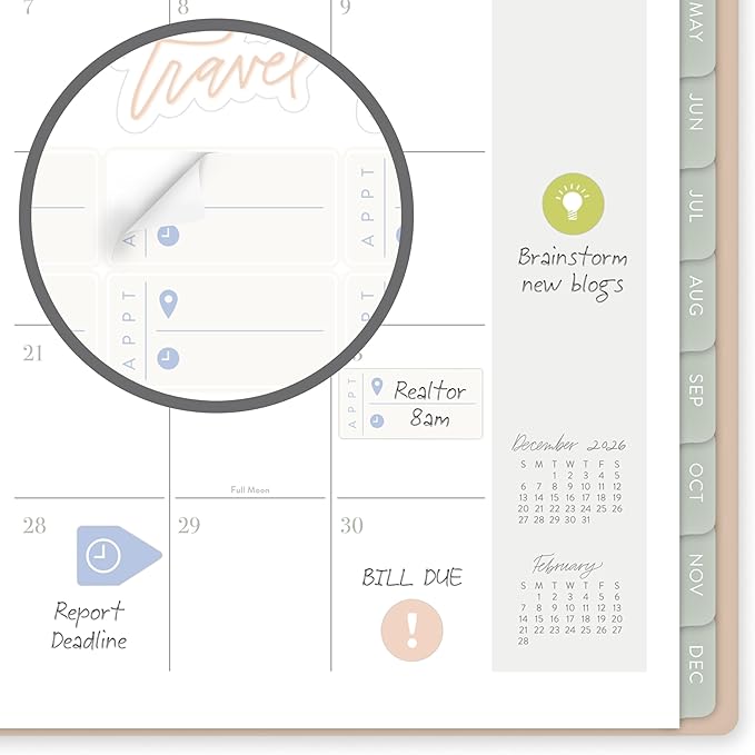 Mead Cambridge 2027 Planner, Weekly & Monthly, 5.5" x 8.5", Leah Bisch, Peony Garden (LB57-200-27)