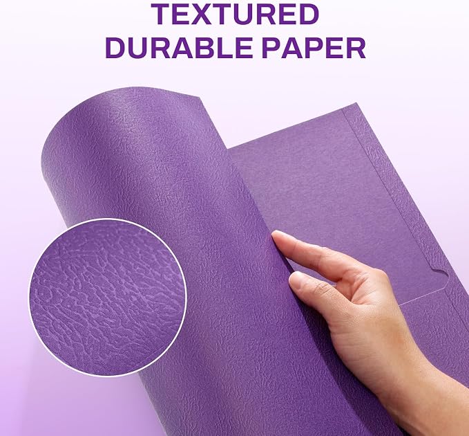 SUNEE 2 Pocket Folders with Prongs (25 Pack, Purple), Paper Folders with 2 Pockets and 3 Prongs Fit Letter Size Paper, Folders with Prongs for School Office Home Business
