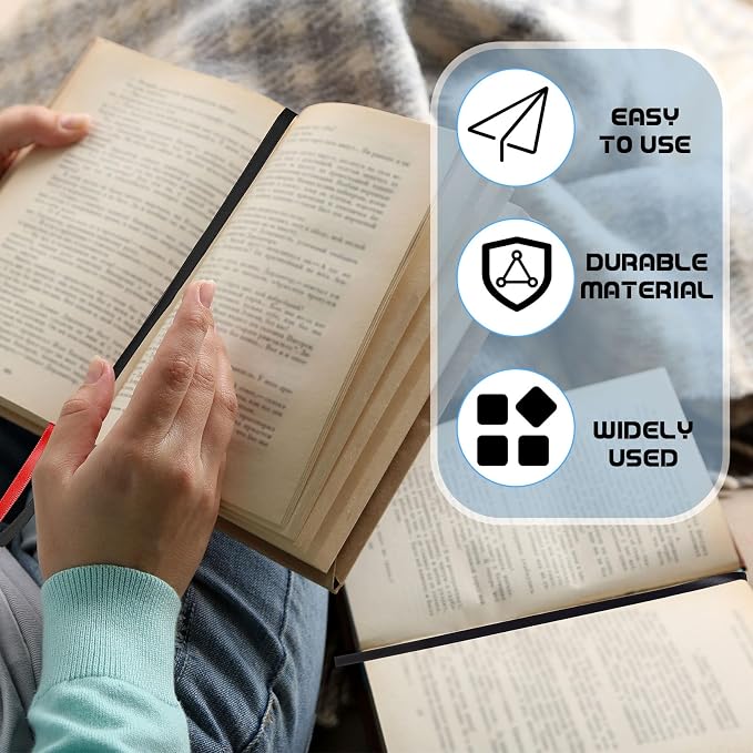 Fuutreo 40 Pcs Bible Ribbon Bookmark Bulk Artificial Leather Christian Book Markers with 5 Colorful Ribbons for Books