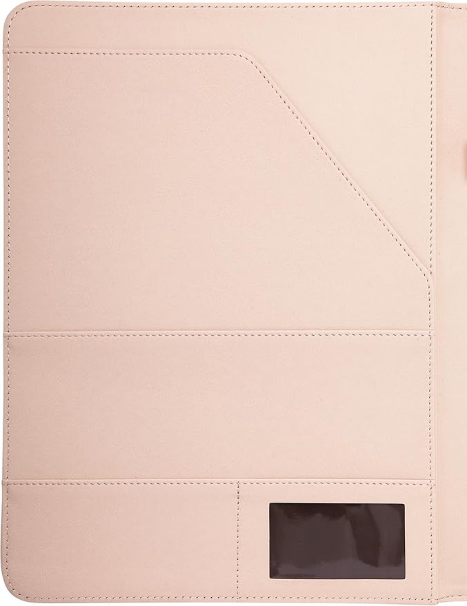 Deluxe Organizer Padded Padfolio, Portfolio Business Document Case with Ruled Letter-Size Perforated Writing Pad