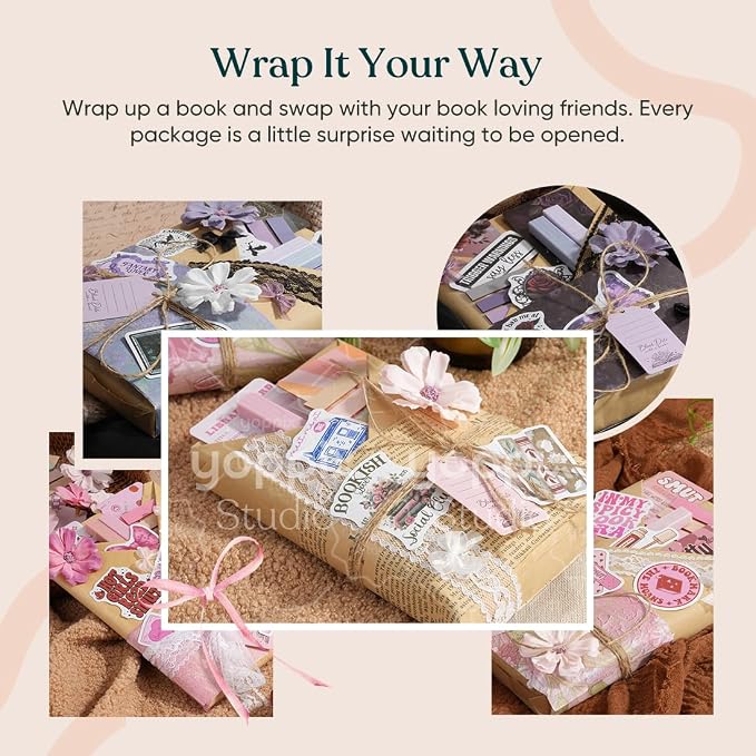 YOPPIX 6 Set Blind Date with Book Gift Bulk, About Fantasy Dragon Theme Blind Book Date Gifts for Book Lover Readers Bookish Librarian Booklovers Club (NO Books Including)