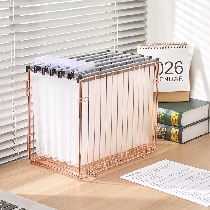 Y YOMA Plastic Hanging File Folders with Pocket, Letter Size, 1” Expansion 12 Pack Clear Reinforced Hanging Folders with Tabs, Waterproof for Filing Cabinet Bulky Files Home Office