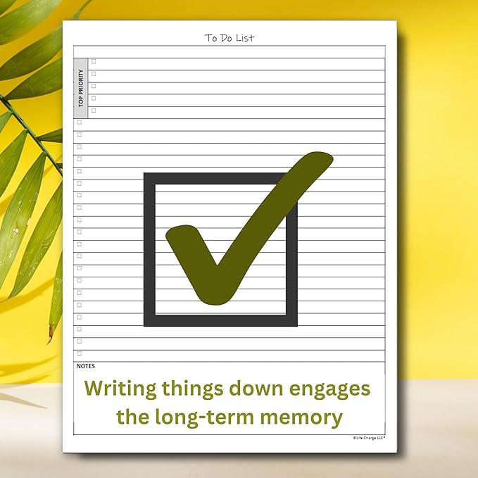 Life Charge TO DO List Planner Notepad, 60 Page Planning Pad. Undated ToDo Checklist w/Priority & Note Sections. Organize & Track Projects, Clients or Daily Tasks. 8.5 X 11, A4 Tear Sheets.