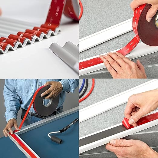 3M Double Sided Tape Heavy Duty 3pcs 4in x 8in Mounting Tape Pad Sticker Strong Adhesive Tape Waterproof Foam Tape for Indoor and Outdoor
