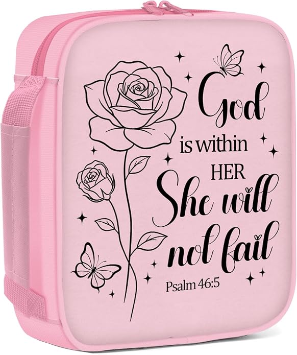 Bible Cover for Women, Bible Holder, Bible Cover With Handles, Bible Carrying Case, Bible Bags With Zipper and Pockets