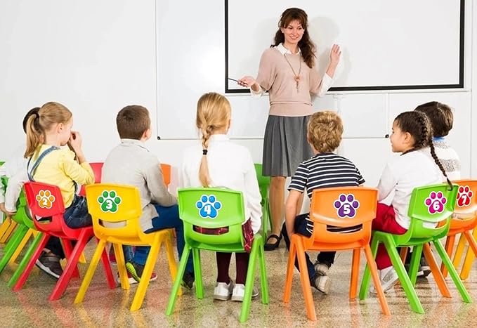 D24TIME Line up Spots for Classroom Floor Number Stickers for Classroom 36Pcs Line up Dots Floor Dots Decals Line up Numbers for Preschool Kindergarten Back to School Supplies