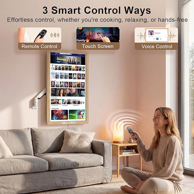 Smart Digital Calendar, 32” Electronic Planner with FHD Touch Screen & Remote Control, Electric Family Organizer with Chore Chart Google Play Customizable App, Wall Display Tablet with Camera