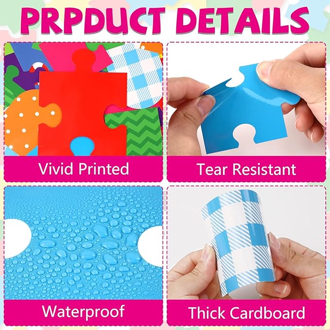 Justforjoyful Puzzle Pieces Bulletin Board Classroom Decorations Welcome Back To School Bulletin Board Puzzle Pieces Themed Classroom Decor Motivational Cutouts for School Wall Decals Decor