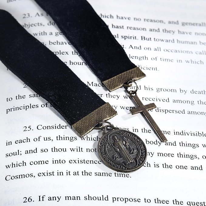 Vintage Religion Christian Bookmark with Cross Pendant Bible,Handmade Bookmarks for Reading Women,Men,Book Lovers,Girls,Teens,Teachers and Students
