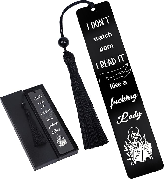 Smut Metal Bookmark Gift - Funny Bookmarks for Women Smutty Book Marks for Book Lovers Book Mark with Tassels for Friends Fun Book Marks Gifts for Bookworm Birthday Gift for Book Fans