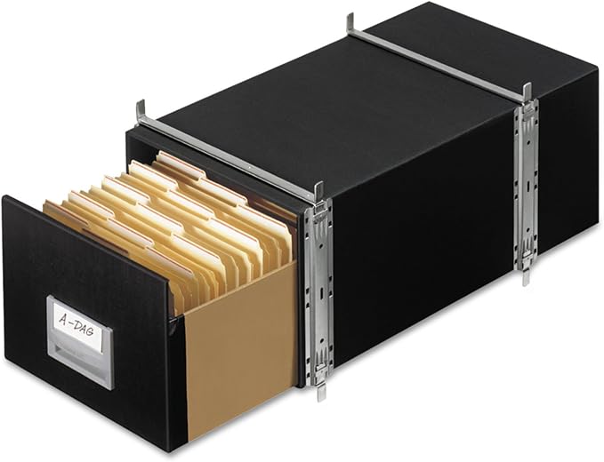 Bankers Box 6 Pack STAXONSTEEL Maximum Space Saving Filing Cabinet, Stacks 10 High, Steel Frame, Legal, Black