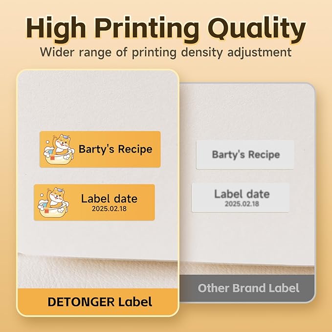 Thermal Labels DETONGER 1/2 Width Compatible Tape Refills Label Stickers Film Coatedfor Label Maker Tapes Home Office School Business Use Sticky Liquid-Proof 0.5"×1.6"(12×40mm) Dog