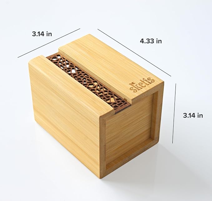 Premium Bamboo Wood Organizer—Multi-purpose Utensils, Pen, Pencil, Crayon, Marker, Brush, Ruler, Tube Holder for Supplies, Kitchen, Arts & Crafts and School & Home (3.14x 3.14x 4.33 Inch)