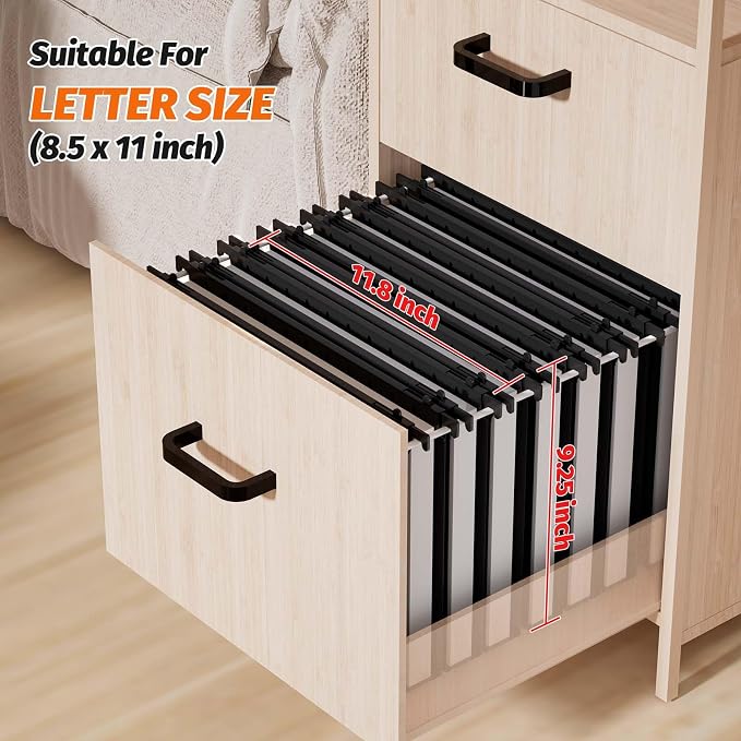 SHUTEX Extra Capacity Plastic Hanging File Folders,12 Pack Reinforced Hang Folder,Heavy Duty 1 Inch Expansion,Filing Cabinet Folders Letter Size for Bulk Files/Medical Charts, Black
