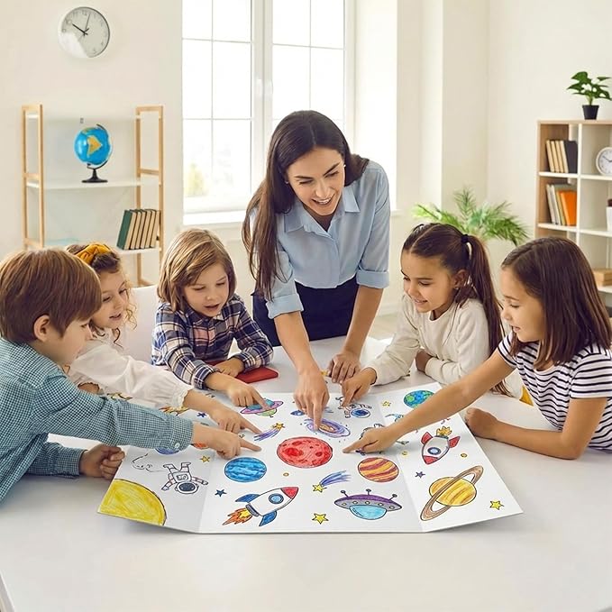 Small Trifold Poster Board, 3 Pack 24" x 16" White Corrugated Project Boards - Science Fair Display posterboard for School Projects, Science Fairs, Event Displays, and Business Presentations