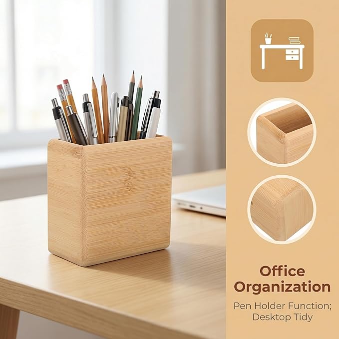 Garneck Bamboo Remote Control Holder Wall Mount - Wood Remote Caddy Organizer for Bedside Couch Office Universal Media Storage Box for Tv Controller Phone Key Pen Home Decor