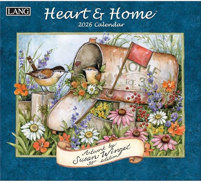 Lang, Heart and Home 2026 Wall Calendar by Susan Winget, 13.4'' X 12'', 12-Month Calendar with Stapled Binding