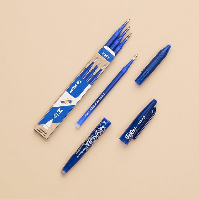 Pilot Frixion Erasable Rollerball 0.7 mm (Pack of 5) - 2 Black/2 Blue/1 Red