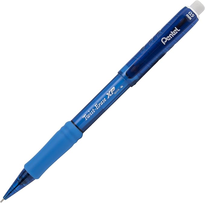 Pentel Twist-Erase Express Mechanical Pencil, (0.5mm), Assorted Barrel Colors (QE415LZBP4)