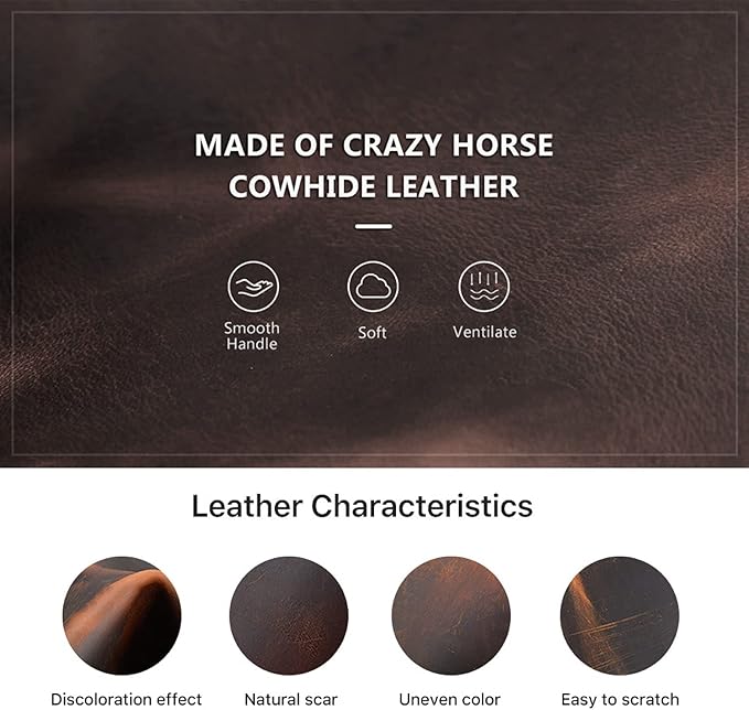 Top Grain Leather 8.3" Padfolio for Men & Women, Handmade Vintage Design, Multi-Functional Business Portfolio Organizer, Compatible with Cards/iPad Mini/Pen/A5 Size Document, Coffee 8.3 Inch