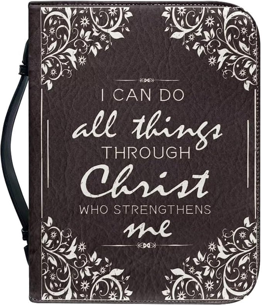 Floral Bible Covers for Man Multi-Purpose Women Bible Carrying Case Lightweight Bible Bookmark Protector PU Leather Bible Covers Case
