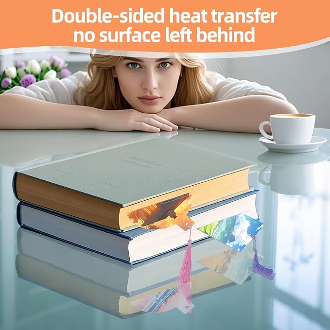 Sublimation Bookmarks Blank Aluminum 50 PCS 2X7 Inch Metal 1MM Thick Larger Bookmark for Double-Side Heat Transfer Rectangle