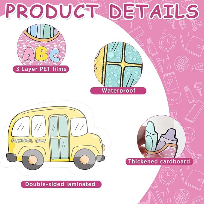Back to School Bulletin Board Decoration Set Welcome Back to School Cutouts Composition Classroom Decorations Happy You are Here Posters for Office Wall Chalkboard Nursery Preschool Kindergarten
