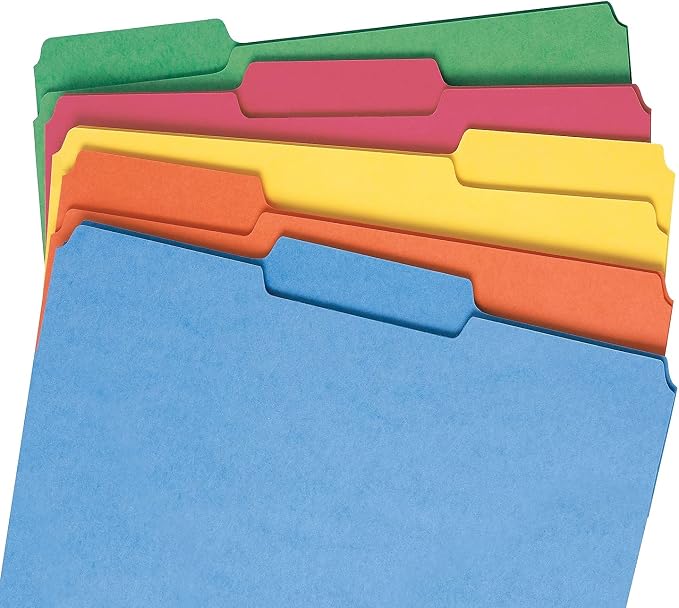 SMD11993 - Smead 11993 Assortment Colored File Folders with Reinforced Tab by Smead