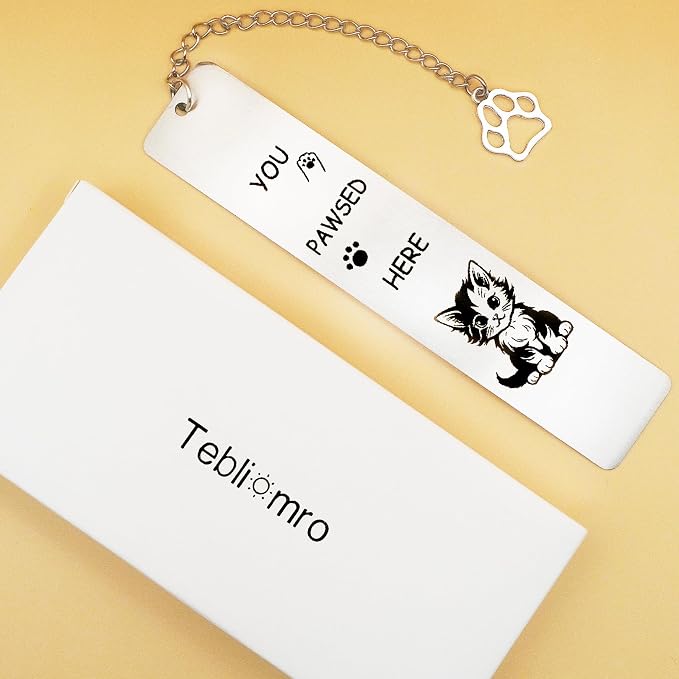 Cat Gifts for Women Men Cat Bookmark for Cat Lovers Book Lover Funny Cute Cat Bookmarks Birthday Christmas Stocking Stuffers for Teen Girls Boys Valentine Pet Day Gift for Bookish Book Accessories