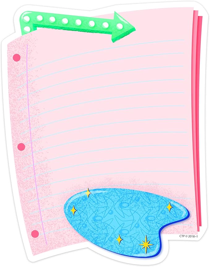 Creative Teaching Press Mid Century Mod Notebook Paper 6" Cut-Outs (8466)