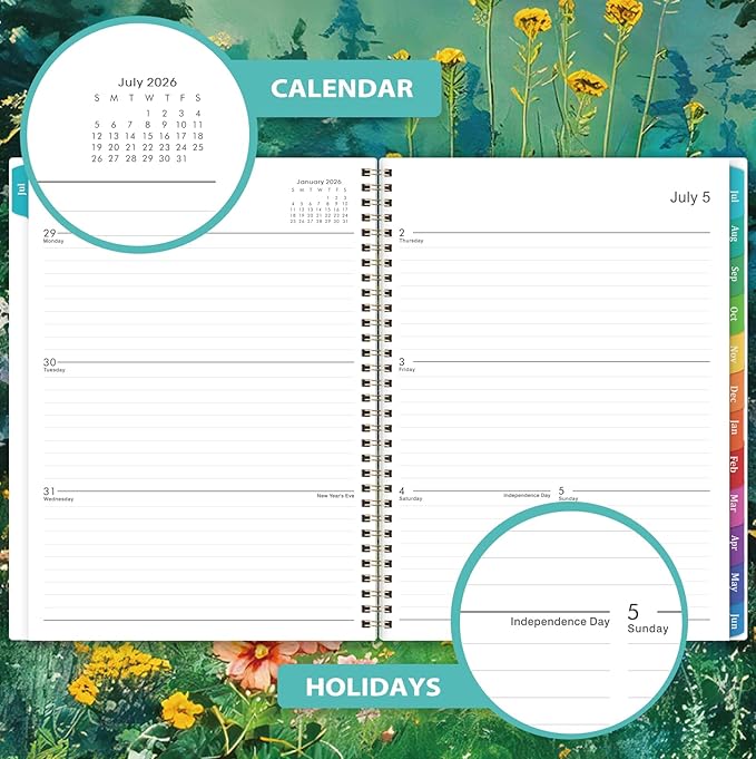 Planner 2026-2027 - 2026-2027 Planner Weekly and Monthly from Jul. 2026 - Jun. 2027, 9" x 11", 2026-2027 Weekly and Monthly with Coated Tabs, Reference 2026-2027 Calendar