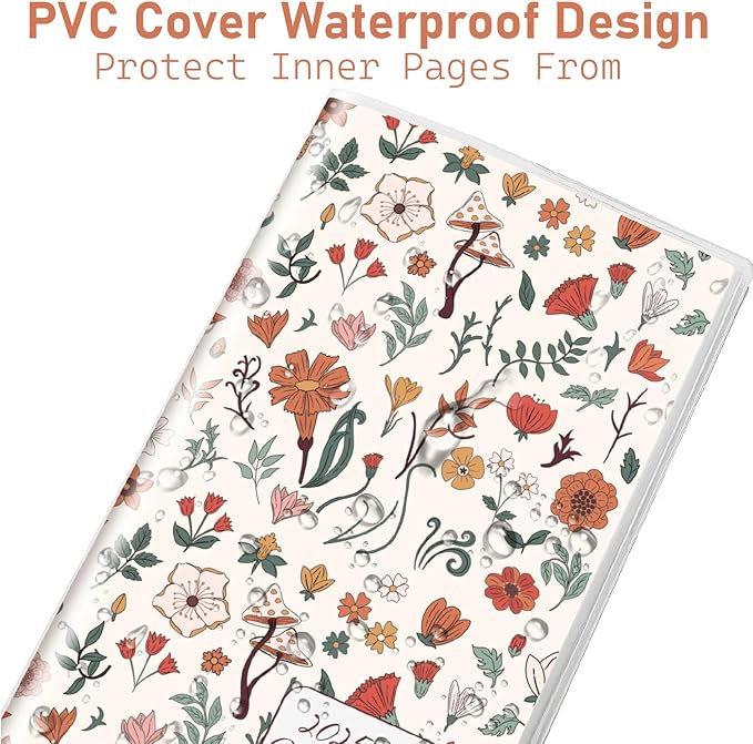 Pocket Calendar 2025-2026 Planner, Daily Weekly Monthly Planner Jan 2025 to Dec 2026 (3.7" x 6.7") Page Size, Daily Planner 2025 for Purse - Wildflower