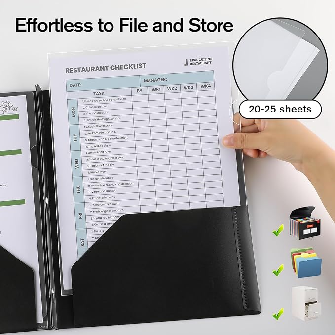 KTRIO Clear Document Folders Project Pockets for 8.5x11 Paper, 12 Pack | Heavy-Duty Clear Project Pockets, Transparent Letter Size Paper Sleeves, L-Shaped Thumb Notch Design, Acid-Free Poly Plastic