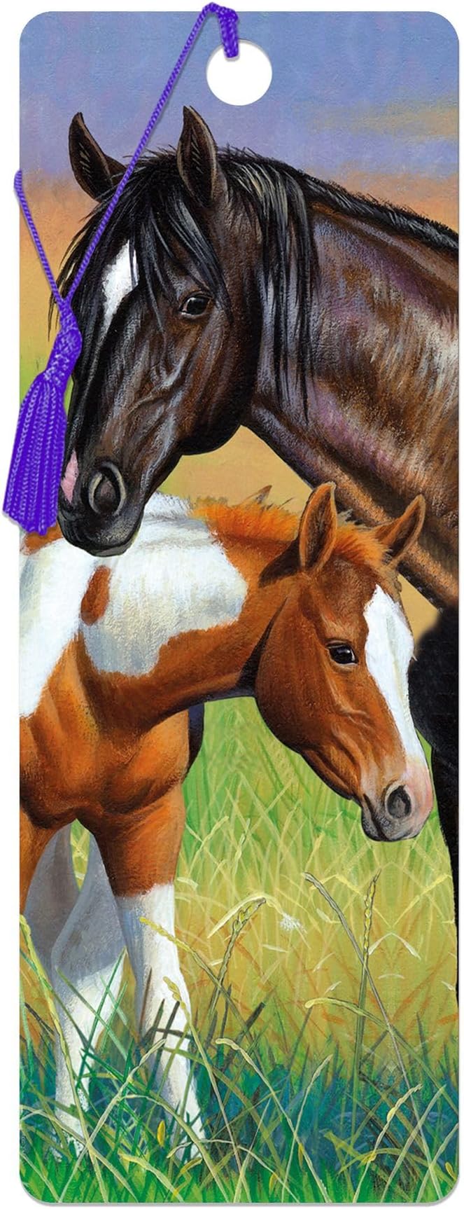 3D LiveLife Bookmark - Mare & Foal from Deluxebase. Cute Lenticular Horse Page Marker. Animal Themed Accessories for Book Lovers. Small Gifts for Men, Women, Writers and Teachers.