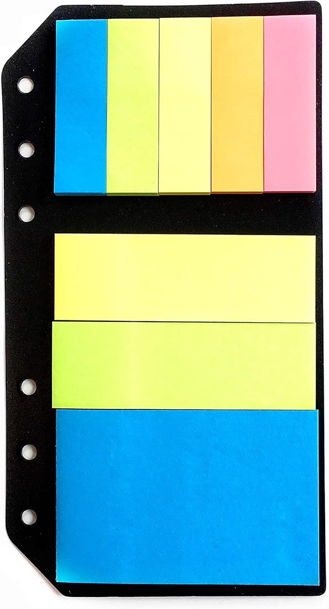 Zelten Refills/Loose Leaves for A6 Cover Ring Binder/Personal Organizer/Planner(A6 6 Holes, Sticker Index Tabs)