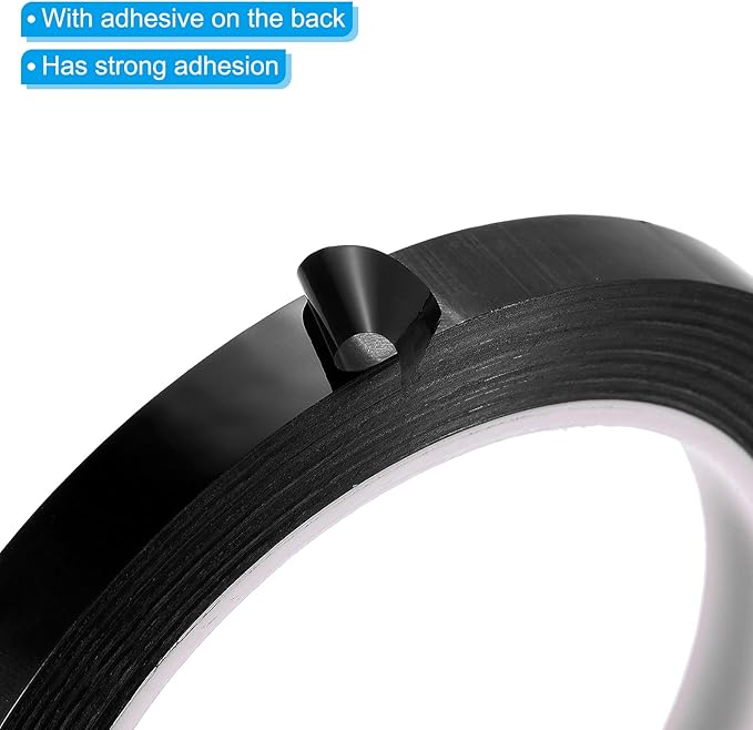 PATIKIL 3/8" Whiteboard Tape, 6 Pack Thin Dry Erase Tape for Graphic Chart Marking DIY Art, Black