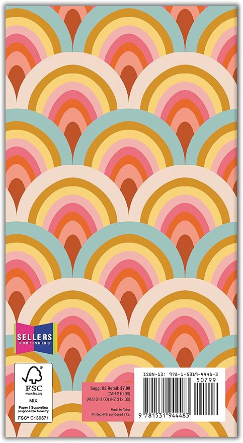 2026 Pocket Planner: 2-Year-Plus Monthly Pocket Calendar Planner (24-Month): January 2026 - December 2027, Purse Size 6.5" x 3.5", Endless Rainbows