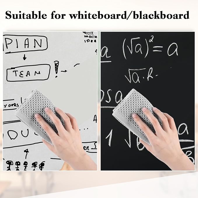 Fanfanwin 8 Pcs 10" x 10" Magnetic Cleaning Cloth Dry Erasers for White Boards Extra Strong Magnetism Microfiber Eraser for Blackboards Classroom Home Reusable Washable(Honeycomb Cloth)
