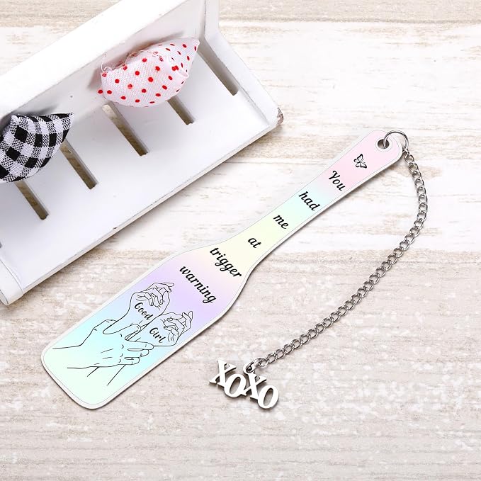 Spicy Book Lover Gifts for Readers Bookworm Booknerd Darck Romance Bookmarks, Funny Bookmarks for Reading Women, Bookish Book Accessories Good Girl Bookmark, Book Lover Valentines Gifts for Teen Girls