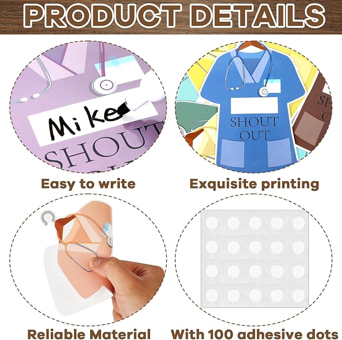 Naozinebi Healthy Bulletin Board Set Healthcare Workers Nurses Classroom Decorations DIY Crafts Health Shout Out Cutouts for Students Hospital Nursing School Back to School RN Party Wall Supplies