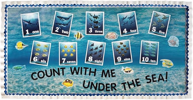Fadeless Bulletin Board Paper, Fade-Resistant Paper for Classroom Decor, 48” x 50’, Under the Sea, 1 Roll