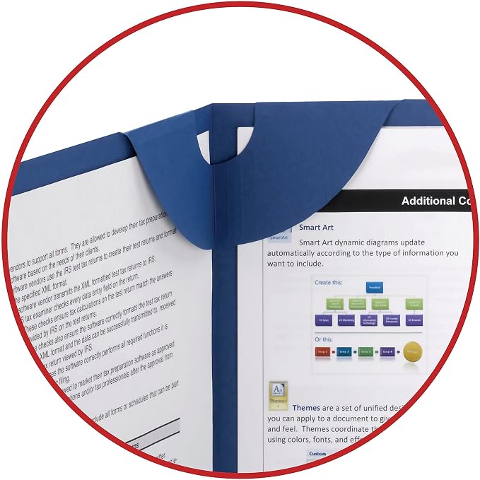 Smead Lockit Two-Pocket Heavyweight Folder, Letter Size, Dark Blue, 25 per Box (87982)