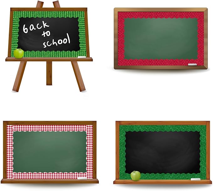 Whaline 69Ft Watermelon Bulletin Board Border Glitter Pink Red Green Watermelon Adhesive Border Trim for Summer Classroom Chalkboard Wall Decor