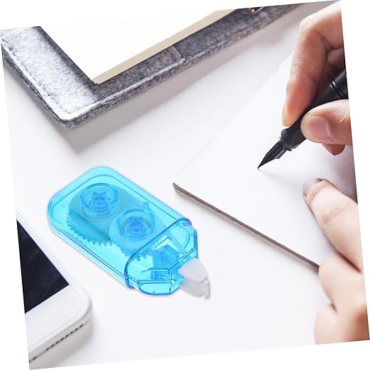 KALLORY 6Pcs Portable Correction Tape for Students Cute Rainbow Design Easy to Use Adhesive Correction Tapes for Classroom Supplies for Writing and Document Corrections