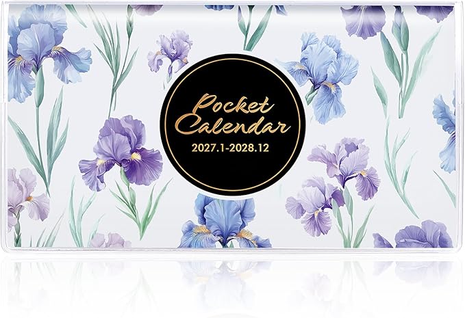Pocket Calendar 2027-2028 for Purse, Small Pocket Planner 2027-2028 for Purse 3.5×6.5In, 24 Month Organizer from Jan 2027- Dec 2028 Mini Planner with Pvc Cover for Organizing & Planning